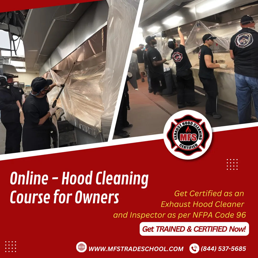 Online - Kitchen Exhaust Hood Cleaning for Owners (With 1 Year Mentorship)