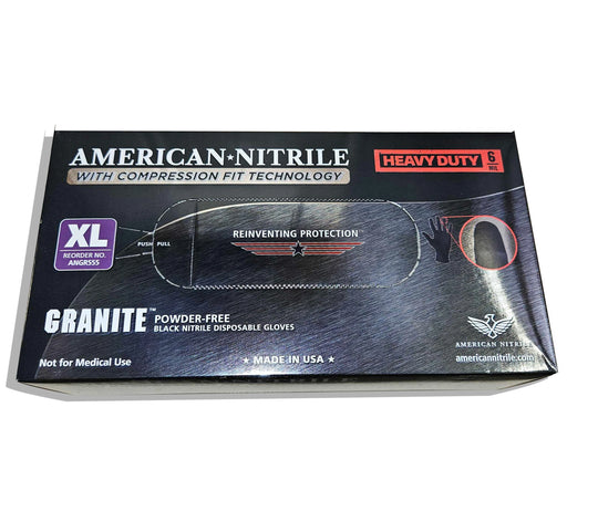 Nitrile Gloves – Black, 6 mil, X-Large