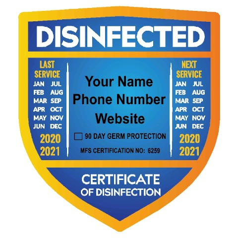 Virus Disinfection Stickers