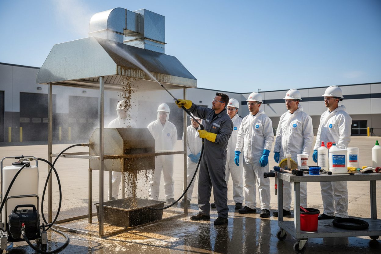 mfs trade school students on certification outdoor progam