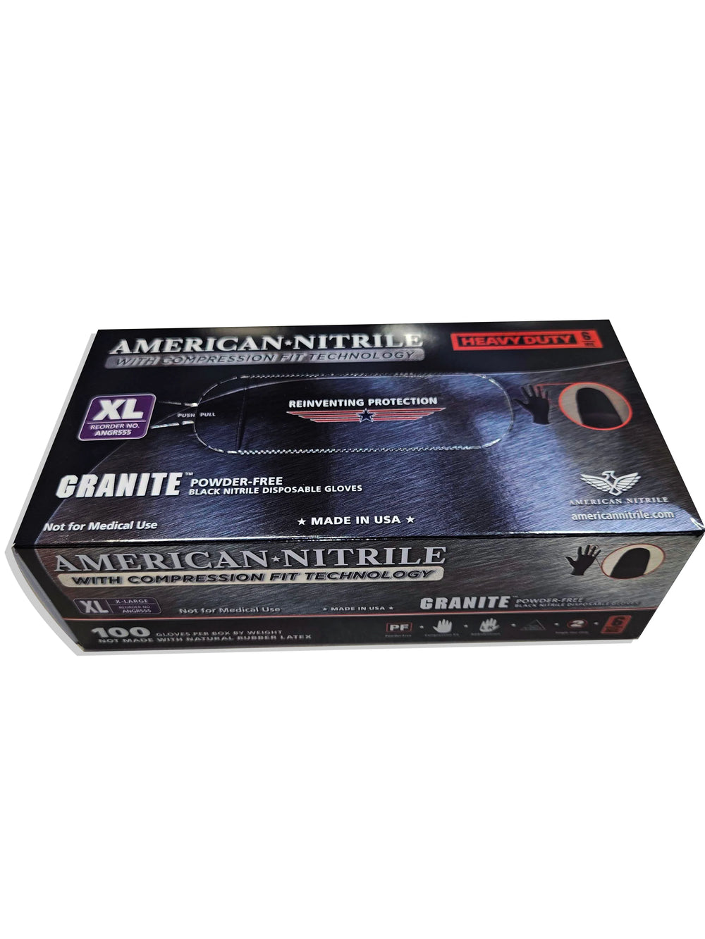 Nitrile Gloves – Black, 6 mil, X-Large