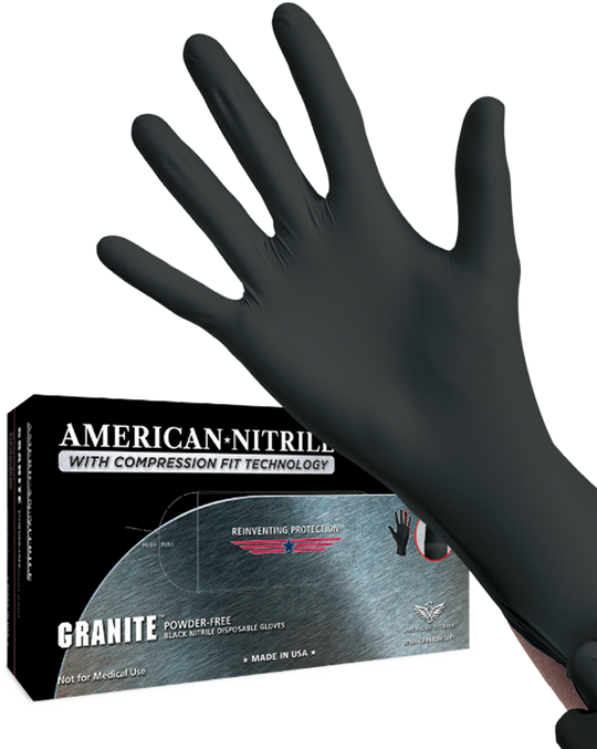 Nitrile Gloves – Black, 6 mil, X-Large