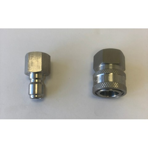 Stainless Steel Quick Connect Socket and Plug Set (3/8 FEMALE)